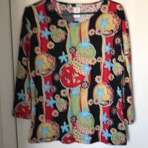 KC Stevens Jersey knit top. PXL polyester